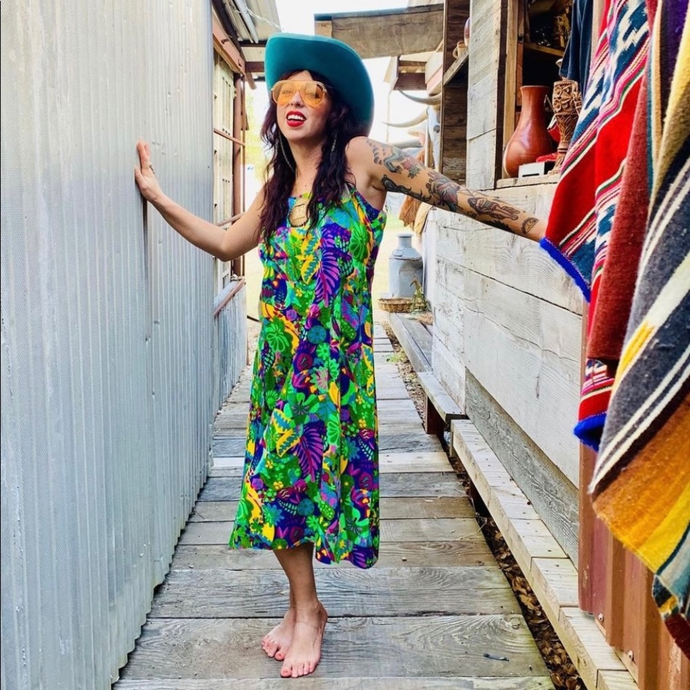 60s/70s Vintage Psychedelic Handmade Dress